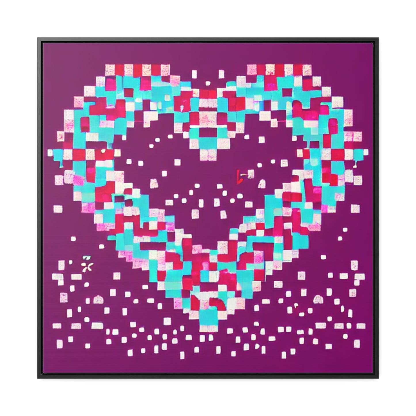 A Colorful Heart on Gallery Canvas Wraps, Square Frame